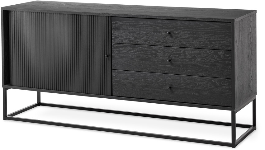 City - Skänk, B 160 cm - Svart