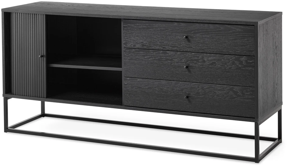 City - Skänk, B 160 cm - Svart