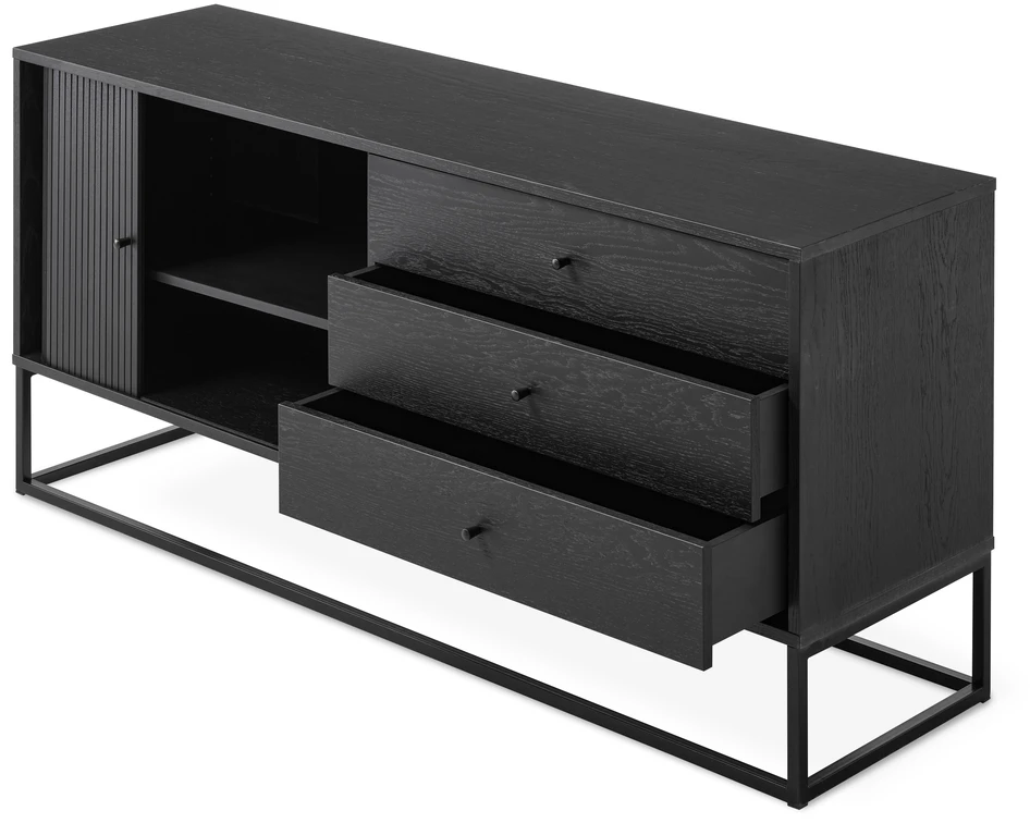 City - Skänk, B 160 cm - Svart