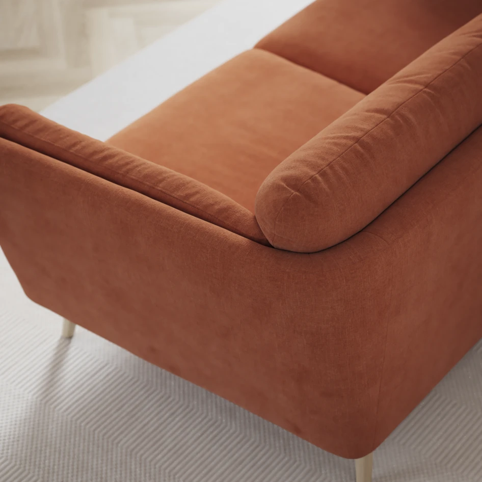 Madison Lux - Hörnsoffa med schäslong höger - Orange