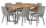 City - Matgrupp med 6 stolar Leon - Beige