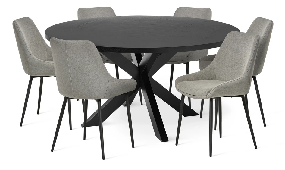 Odessa - Matgrupp med 6 stolar Leon - Beige