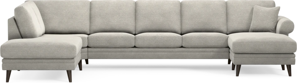 Eden - 3-sits soffa med divan vänster och schäslong höger - Grå