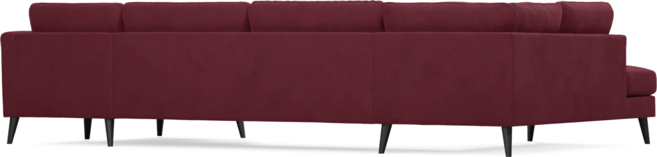 Bridge - 3-sits soffa med divan vänster och schäslong höger - Röd