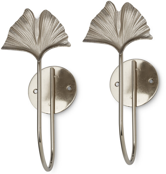Pauline - Gardinomtag, 2-pack - Grå