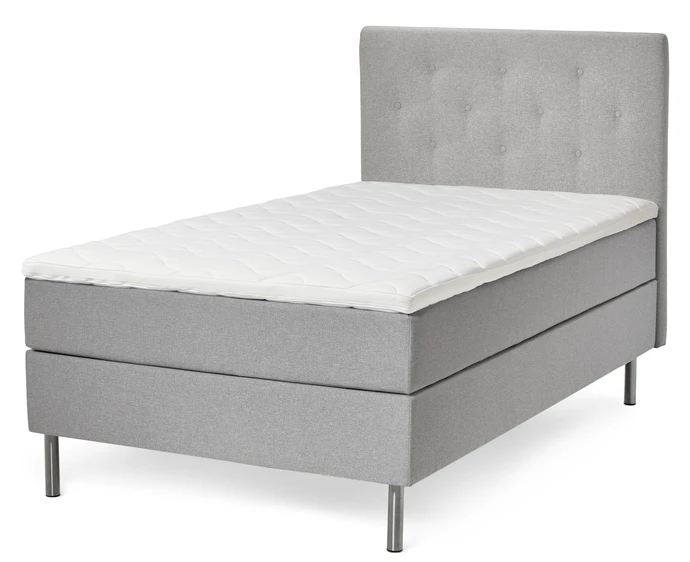 Milano, Kontinentalsäng, enkelsäng med bäddmadrass Lux och sänggavel