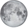 The moon - Tavla, Ø 40 cm - Grå