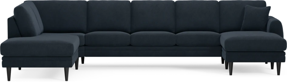 Eden - 3-sits soffa med divan vänster och schäslong höger - Blå
