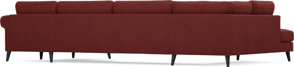 Bridge - 3-sits soffa med divan vänster och schäslong höger - Röd