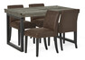 Woodenforge - Matgrupp med 4 stolar Orust - Brun