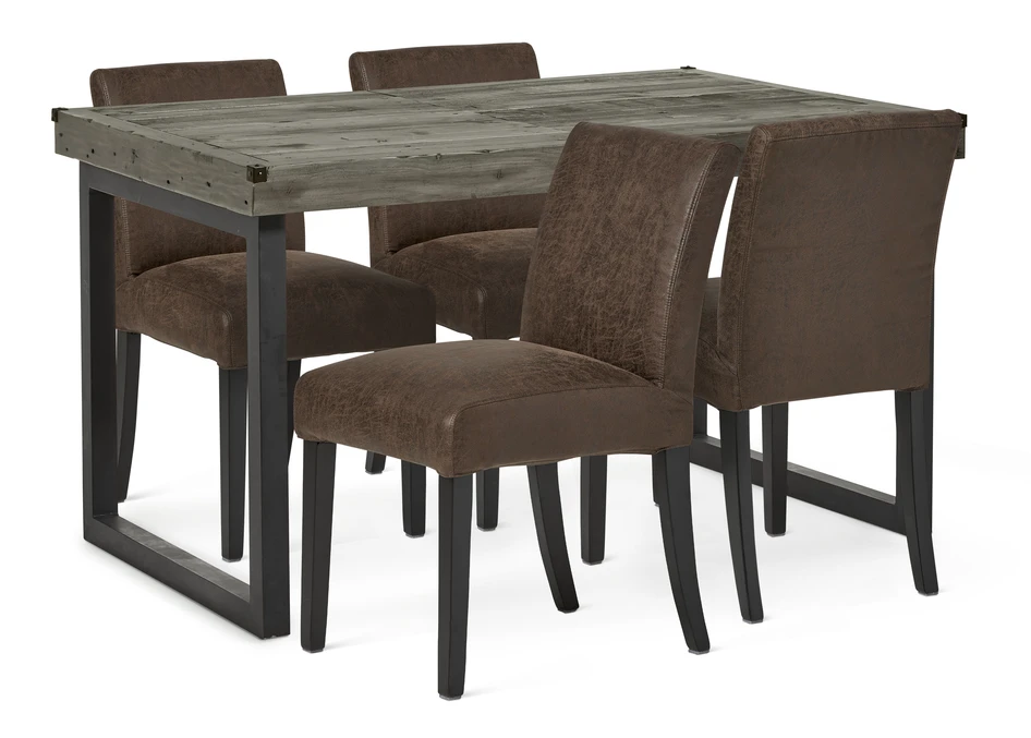 Woodenforge - Matgrupp med 4 stolar Orust - Brun