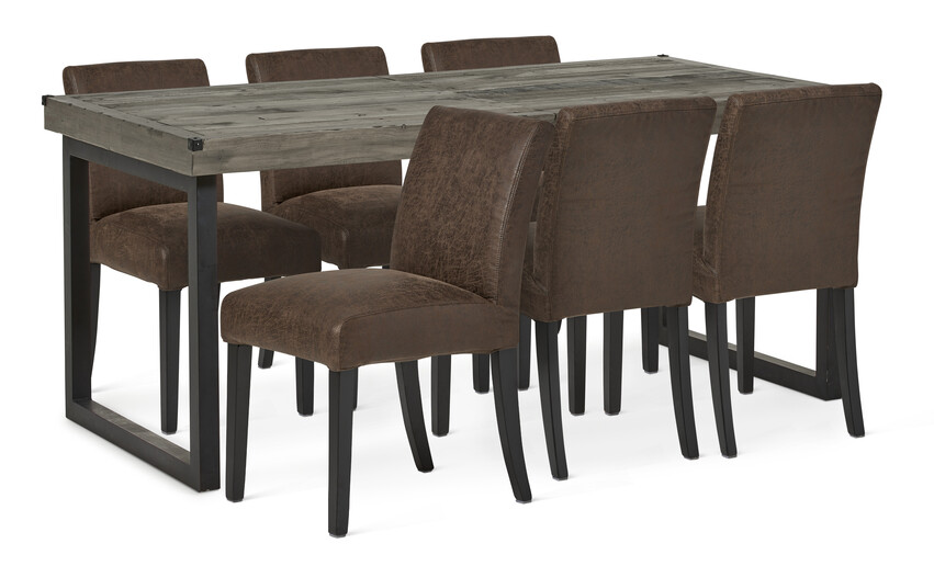 Woodenforge - Matgrupp med 6 stolar Orust - Brun