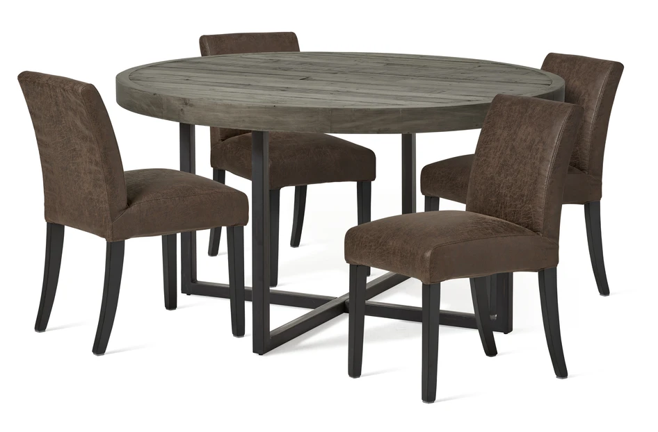 Woodenforge - Matgrupp med 4 stolar Orust - Brun