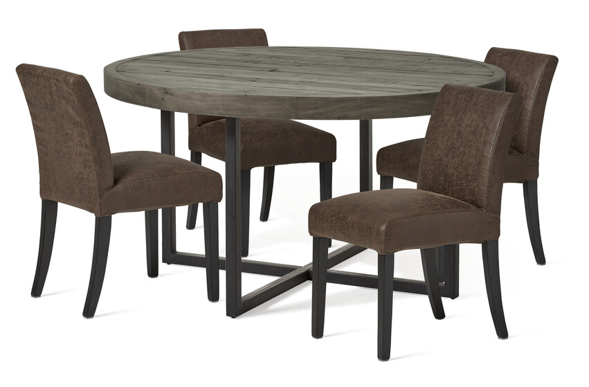 Woodenforge - Matgrupp med 4 stolar Orust - Brun