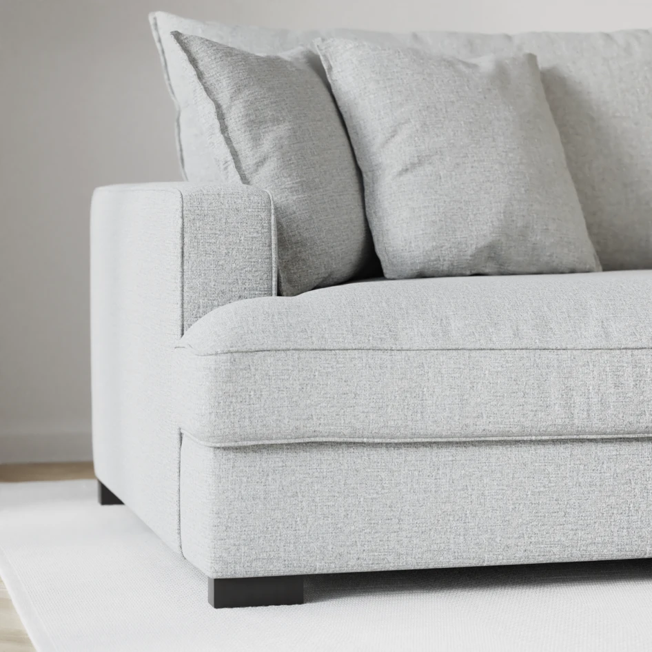 Rossi - 1,5-sits med armstöd vänster - Grå