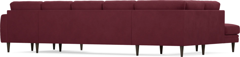 Eden - 3-sits soffa med divan vänster och schäslong höger - Röd