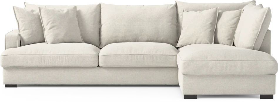 Mila - 3-sits soffa med divan höger - Vit
