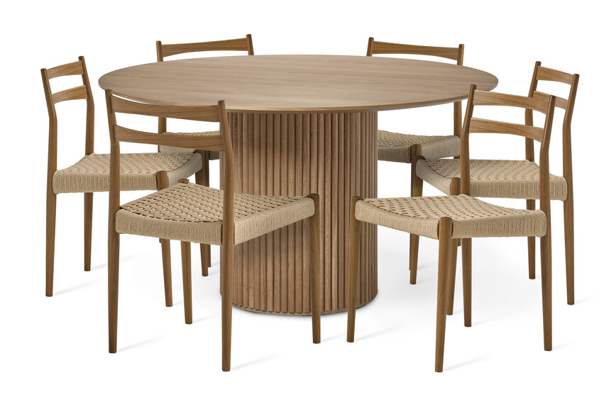 Cord - Matgrupp med 6 stolar Cord - Beige