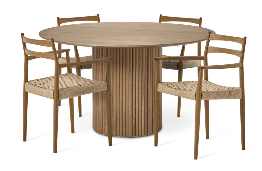 Cord - Matgrupp med 4 karmstolar Cord - Beige