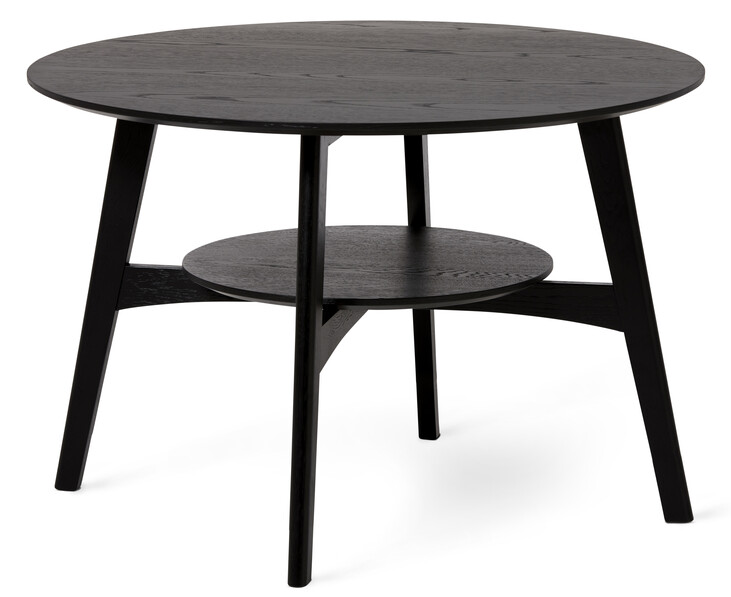 Flora - Soffbord, Ø 85, H 57 cm - Svart