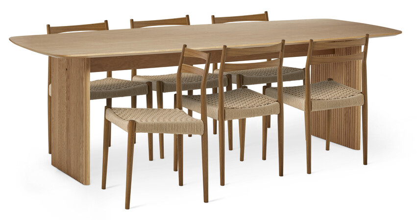 Ines - Matgrupp med 6 stolar Ines - Beige