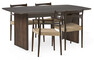 Cord - Matgrupp med 4 karmstolar Cord - Brun