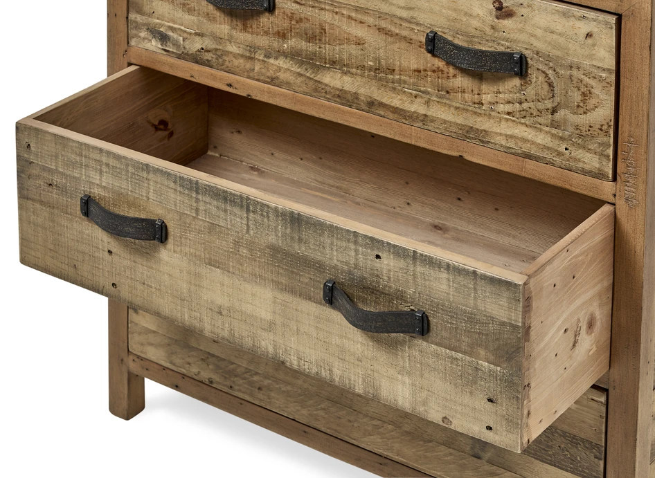 Woodenforge - Byrå med 3 lådor, 84x44x81 cm - Brun