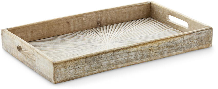 Sunburst - Bricka, L 38 cm - Beige