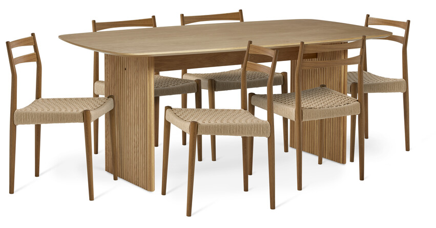 Cord - Matgrupp med 6 stolar - Beige
