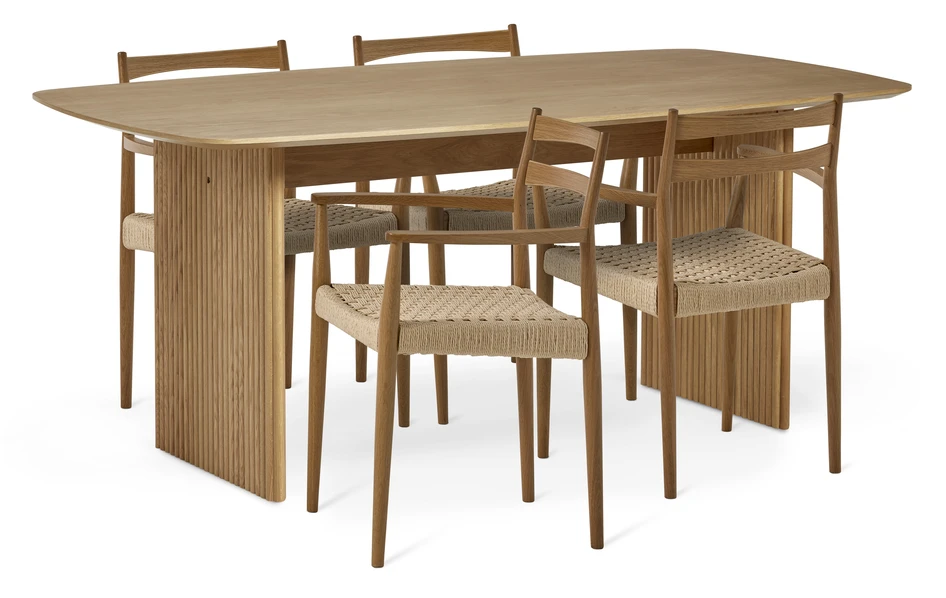 Cord - Matgrupp med 4 karmstolar Cord - Beige