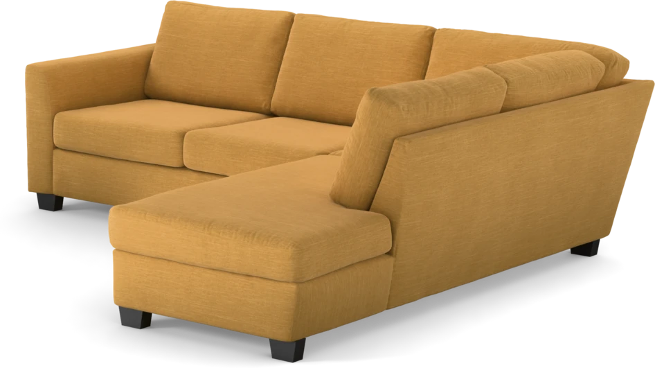 Friday - 2,5-sits soffa med divan höger - Gul