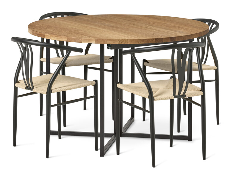 City - Matgrupp med 4 stolar Yngve - Beige