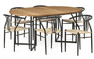 City - Matgrupp med 6 stolar Yngve - Beige