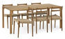 Vista - Matgrupp med 6 stolar Cord - Beige
