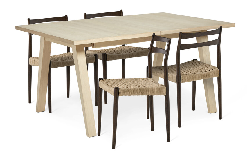 Yard - Matgrupp med 4 stolar Cord - Brun