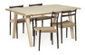 Yard - Matgrupp med 4 stolar Cord - Brun