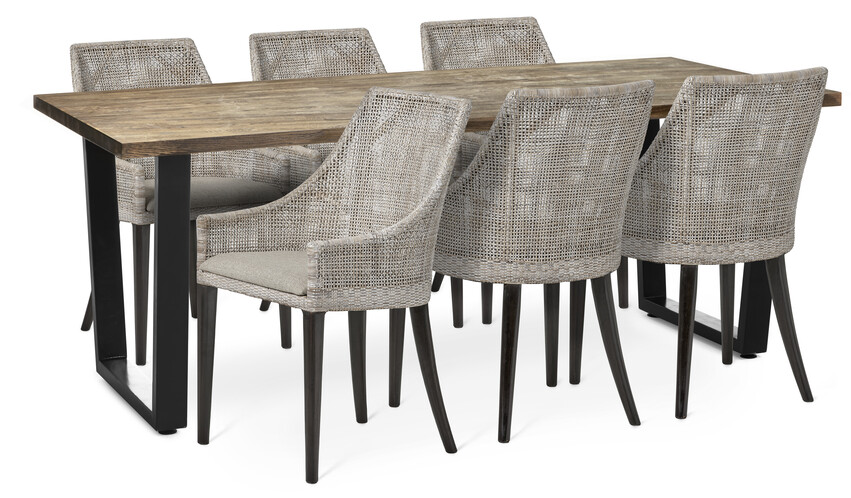Chatham - Matgrupp med 6 karmstolar Jill - Beige