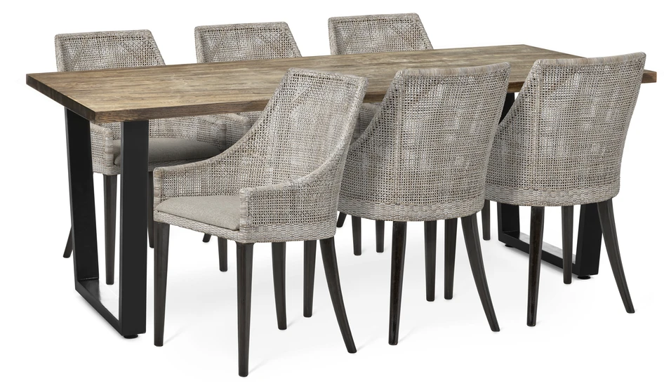 Chatham - Matgrupp med 6 karmstolar Jill - Beige