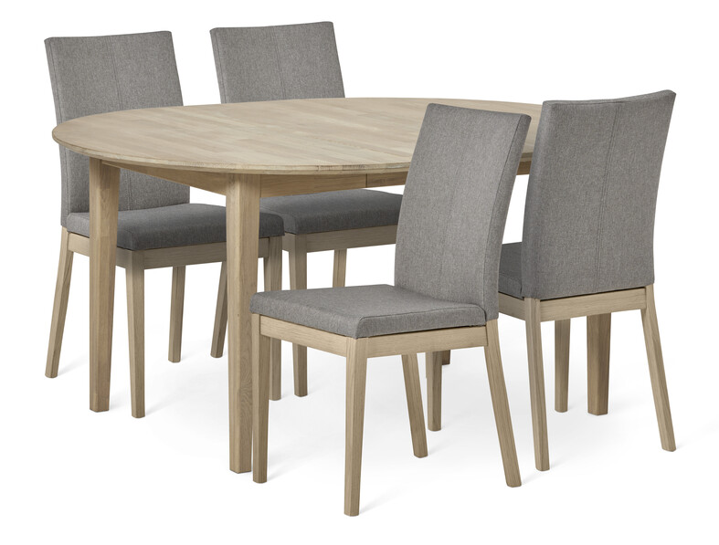 Ekerö - Matgrupp med 4 stolar Duvnäs - Vit