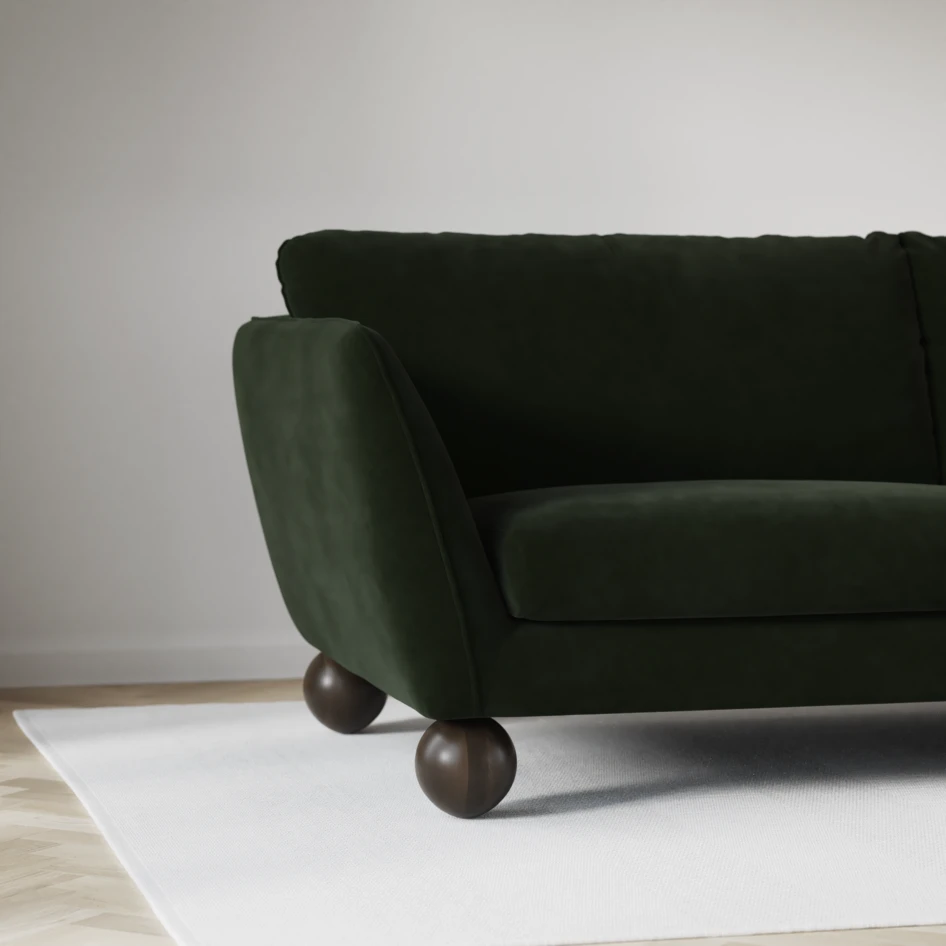 Madison - 2-sits soffa med divan vänster och schäslong höger - Grön