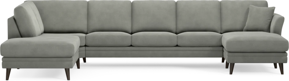 Eden - 3-sits soffa med divan vänster och schäslong höger - Grå
