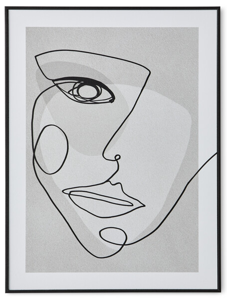 Face Line 4 - Tavla, 30x40 cm - Flerfärgad