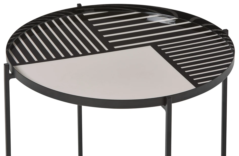 Nila - Brickbord, Ø 52, H 50 cm - Svart