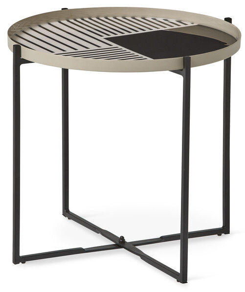 Nila - Brickbord, Ø 42, H 40 cm - Svart