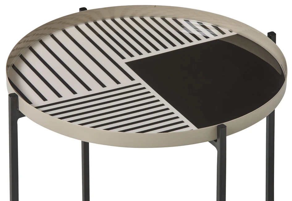 Nila - Brickbord, Ø 42, H 40 cm - Svart