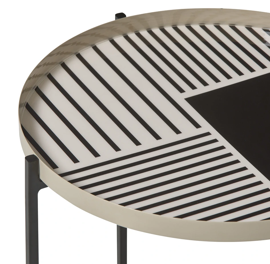 Nila - Brickbord, Ø 42, H 40 cm - Svart