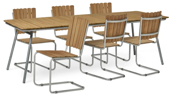 Mölle, Utegrupp med bord och 6 stolar