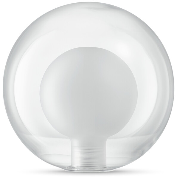Malcolm - Lampglas, Ø 11,5 cm - Vit