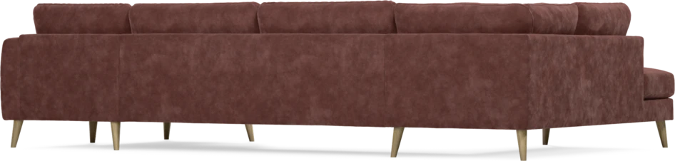 Bridge - 3-sits soffa med divan vänster och schäslong höger - Röd