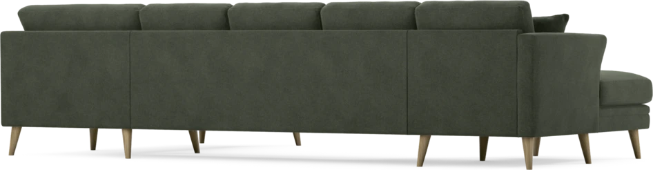 Eden - 3-sits soffa med schäslong vänster och divan höger - Grön
